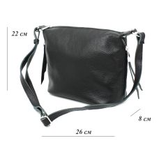Кожаная женская сумка через плечо Borsacomoda черная 809.023