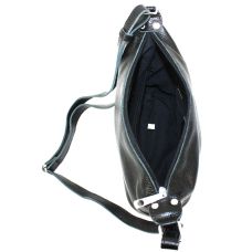 Кожаная женская сумка через плечо Borsacomoda черная 809.023