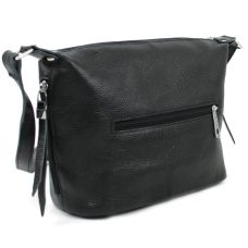 Кожаная женская сумка через плечо Borsacomoda черная 809.023