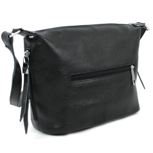 Кожаная женская сумка через плечо Borsacomoda черная 809.023