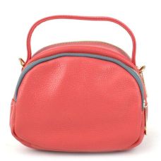 Небольшая кожаная женская сумка Borsacomoda 818.031 Коралловая