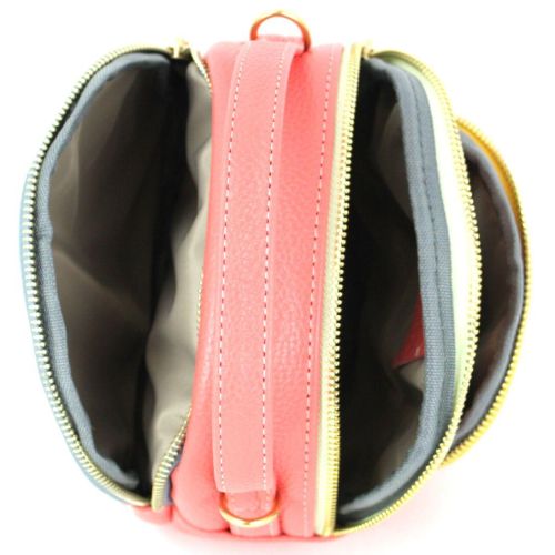 Небольшая кожаная женская сумка Borsacomoda 818.031 Коралловая