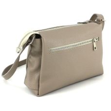 Небольшая женская кожаная сумка Borsacomoda 810.018 Бежевая