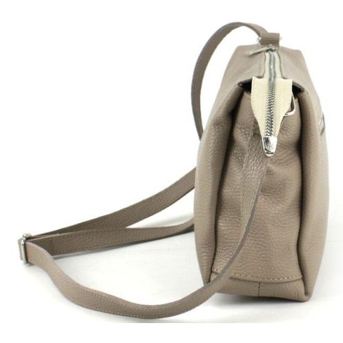 Небольшая женская кожаная сумка Borsacomoda 810.018 Бежевая