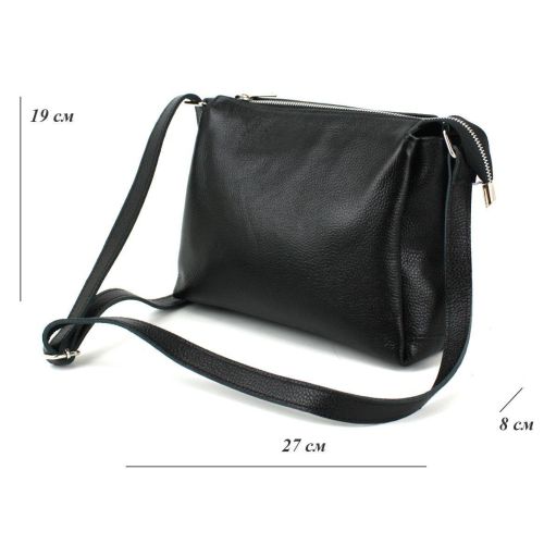Женская кожаная сумка через плечо Borsacomoda черный