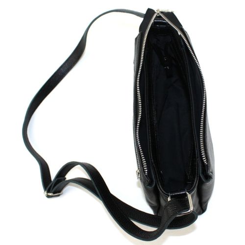 Женская кожаная сумка через плечо Borsacomoda черный