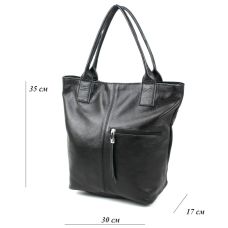 Женская кожаная сумка Borsacomoda 811.023-1 Черная 