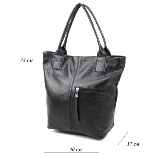 Женская кожаная сумка Borsacomoda 811.023-1 Черная