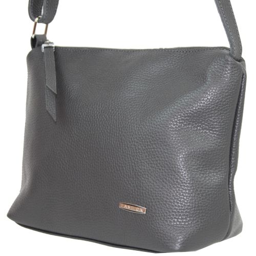 Женская кожаная сумка через плечо Borsacomoda  810.021 Серая