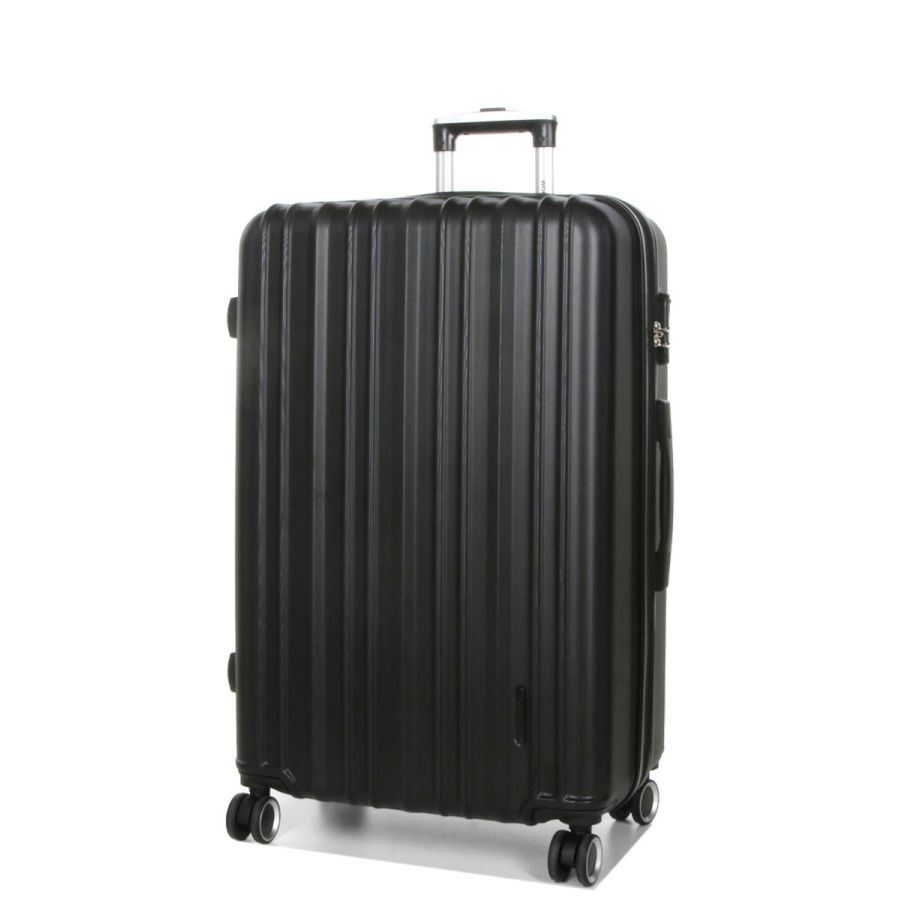 Чемодан поликарбонат Большой (L) Airtex 623 98л 76x49x29см Черный (Black)