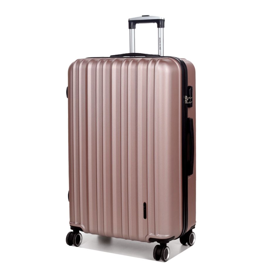 Чемодан поликарбонат Большой (L) Airtex 623 98л 76x49x29см Розовое золото (Rose gold)