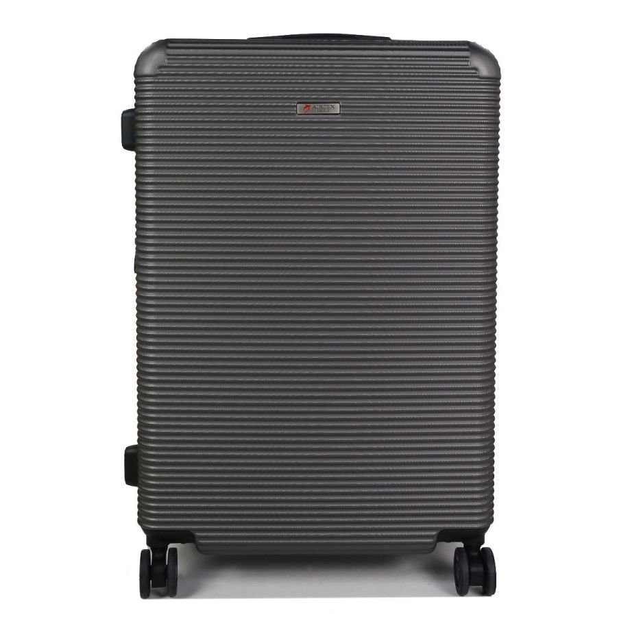 Чемодан дорожный Гигант (XL) Поликарбонат Airtex 968 110л 75х50х30 см Темно-серый (Dark grey)