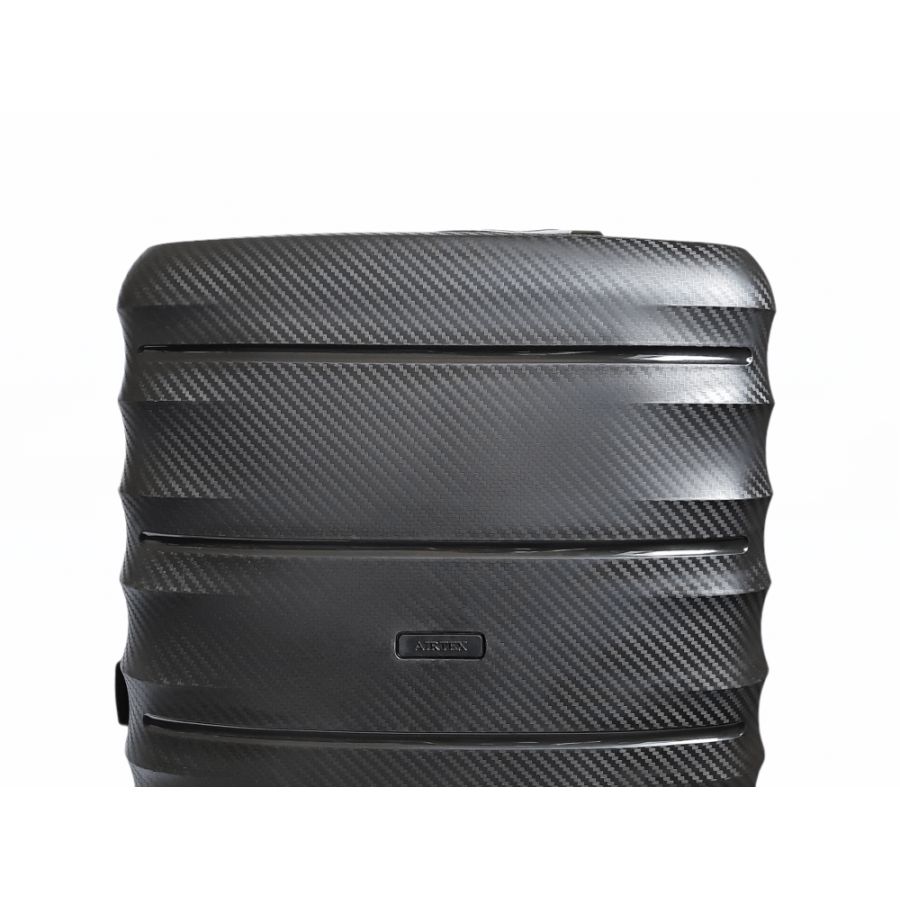 Чемодан дорожный Гигант (XL) Полипропилен Airtex 242 115л 76,5x52,5x33см Черный (Black)