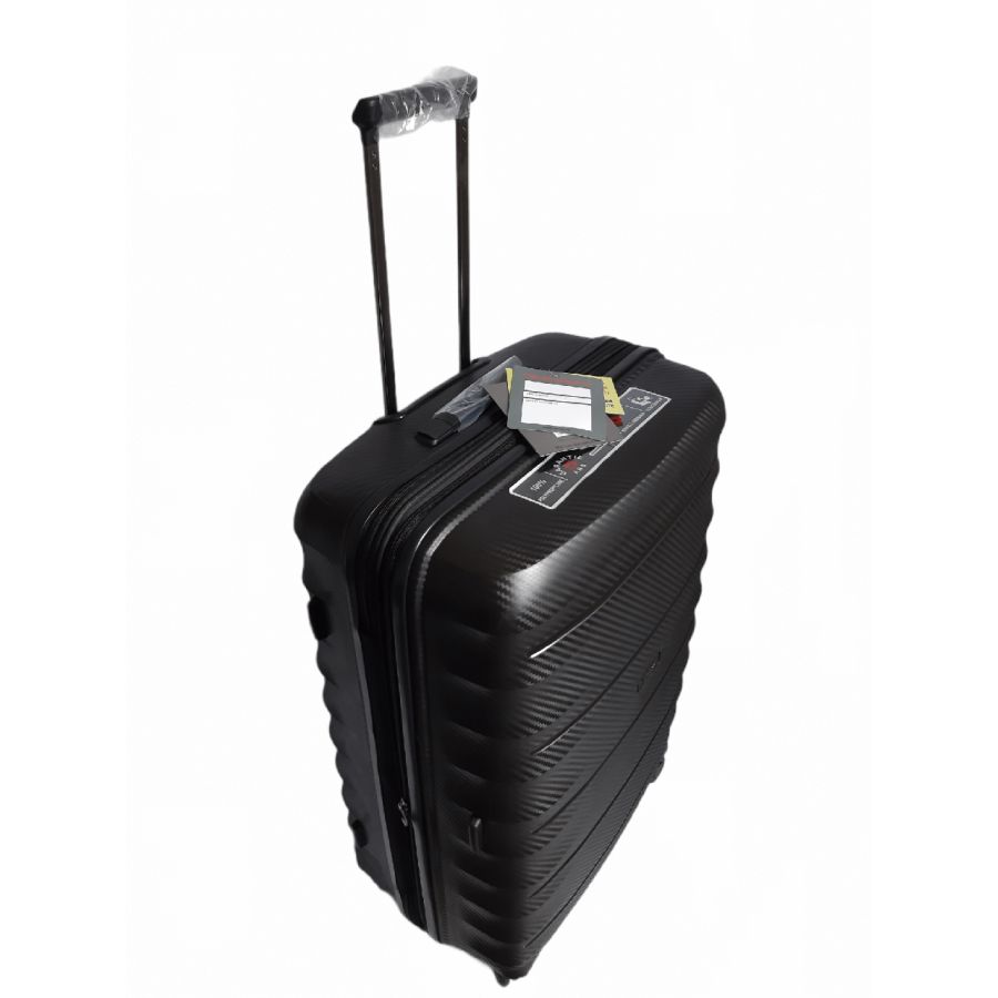 Чемодан дорожный Гигант (XL) Полипропилен Airtex 242 115л 76,5x52,5x33см Черный (Black)