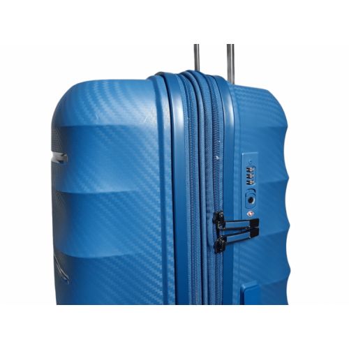 Чемодан дорожный Гигант (XL) Полипропилен Airtex 242 115л 76,5x52,5x33см Синий (Blue)