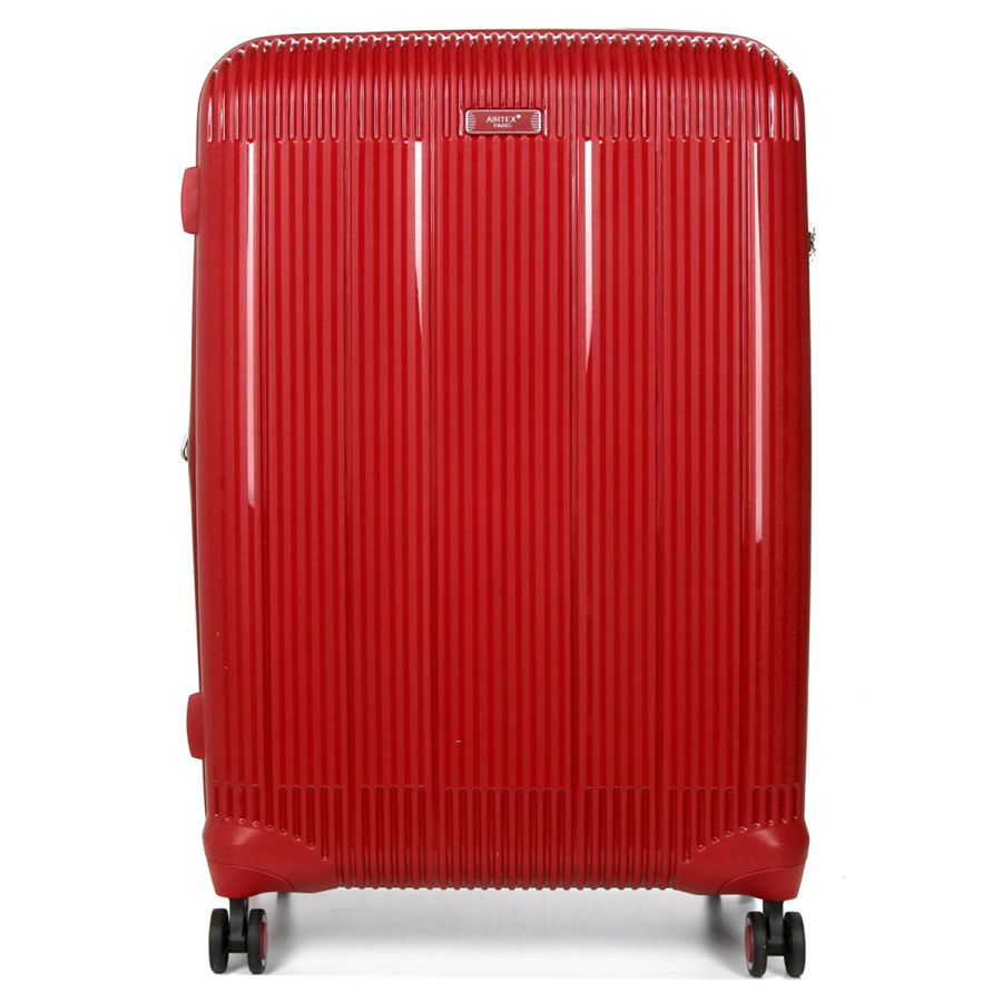 Чемодан дорожный Большой (L) Полипропилен Airtex 637 96 л 75х49х29 Красный (Red)