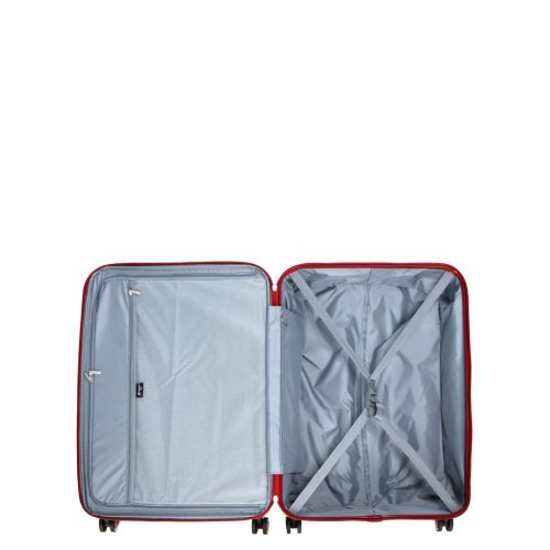 Чемодан дорожный Большой (L) Полипропилен Airtex 637 96 л 75х49х29 Красный (Red)