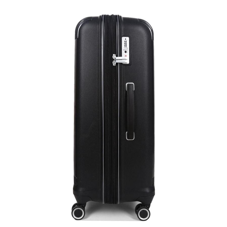 Чемодан дорожный Большой (L) Полипропилен Airtex 637 96 л 75х49х29 Черный (Black)