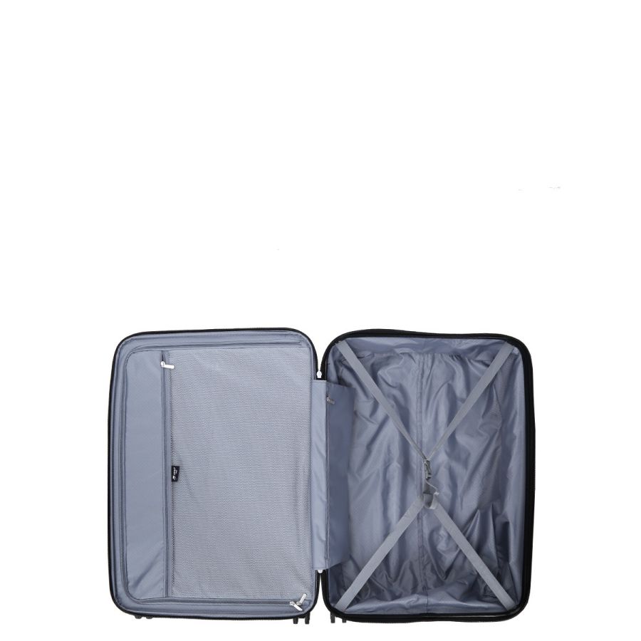 Чемодан дорожный Большой (L) Полипропилен Airtex 637 96 л 75х49х29 Черный (Black)