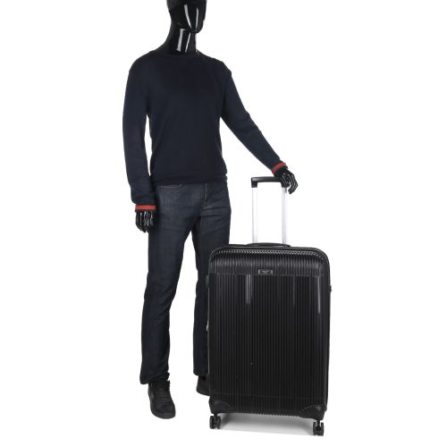 Чемодан дорожный Большой (L) Полипропилен Airtex 637 96 л 75х49х29 Черный (Black)
