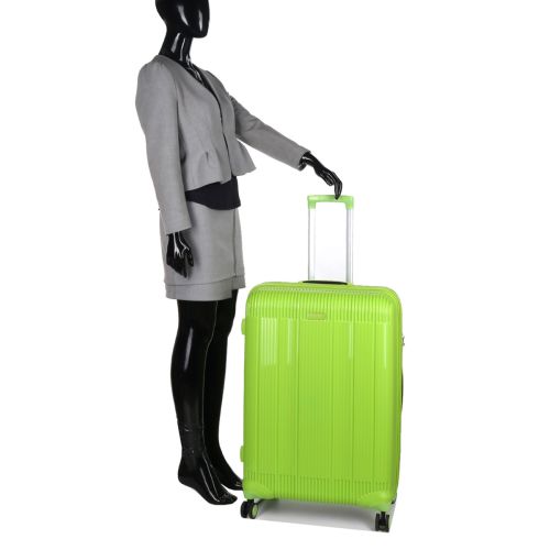 Чемодан дорожный Большой (L) Полипропилен Airtex 637 96 л 75х49х29 Салатовый (Limon)