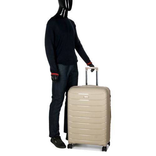 Чемодан дорожный Большой (L) Полипропилен Snowball 61303 Cologne 92,5 л 75х49х28 см Шампань