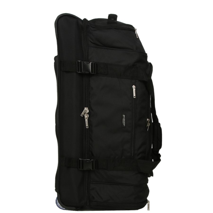 Большая сумка на колесах Airtex 819 Adrastée 80х37x40 см 88 л Черная (Black)