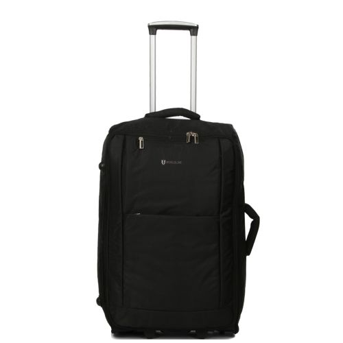 Чемодан Средний+ (M+) тканевый на 2 колесах Airtex 525 Queluz 68x40x22см 60л Черный