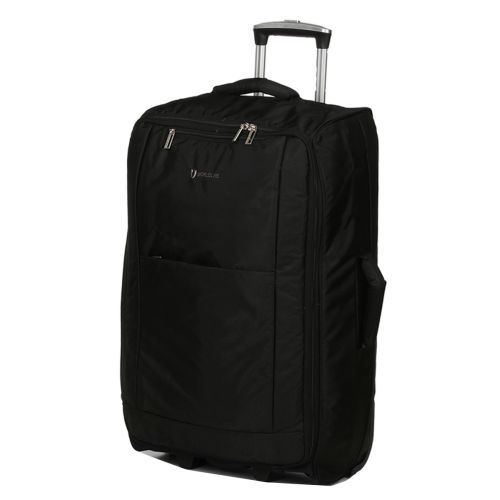Чемодан Средний+ (M+) тканевый на 2 колесах Airtex 525 Queluz 68x40x22см 60л Черный