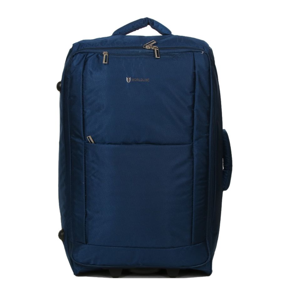 Чемодан Средний+ (M+) тканевый на 2 колесах Airtex 525 Queluz 68x40x22см 60л Синий