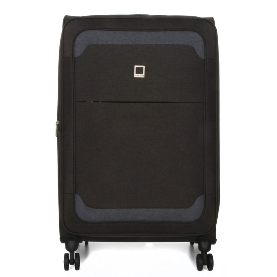 Чемодан Гигант (XL) тканевый Airtex Worldline Tirana 608 на 4 колесах 75x46x28см 100л Серый