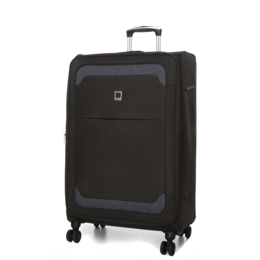 Чемодан Гигант (XL) тканевый Airtex Worldline Tirana 608 на 4 колесах 75x46x28см 100л Серый