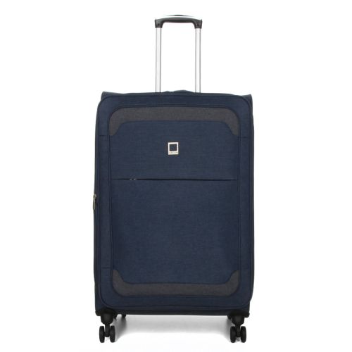Чемодан Гигант (XL) тканевый Airtex Worldline Tirana 608 на 4 колесах 75x46x28см 100л Синий