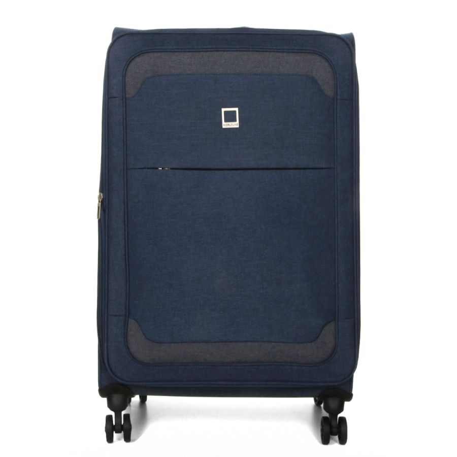 Чемодан Гигант (XL) тканевый Airtex Worldline Tirana 608 на 4 колесах 75x46x28см 100л Синий