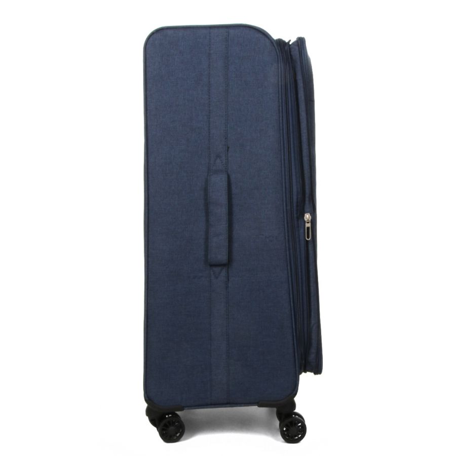 Чемодан Гигант (XL) тканевый Airtex Worldline Tirana 608 на 4 колесах 75x46x28см 100л Синий