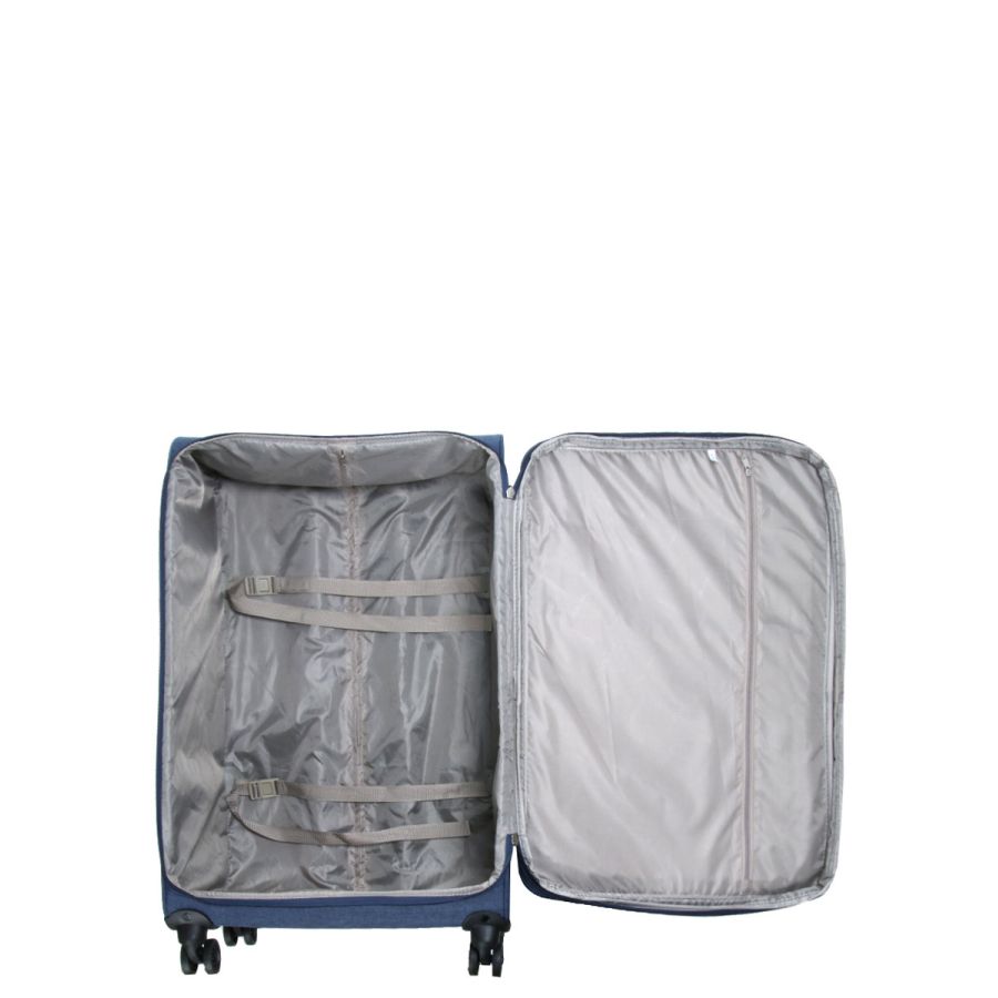 Чемодан Гигант (XL) тканевый Airtex Worldline Tirana 608 на 4 колесах 75x46x28см 100л Синий