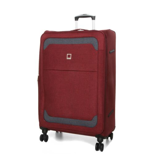 Чемодан Большой (L) тканевый Airtex Worldline Tirana 608 на 4 колесах 75x46x28см 100л Бордовый