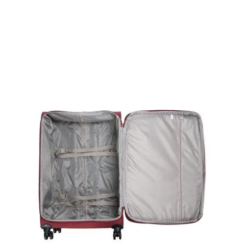 Чемодан Большой (L) тканевый Airtex Worldline Tirana 608 на 4 колесах 75x46x28см 100л Бордовый