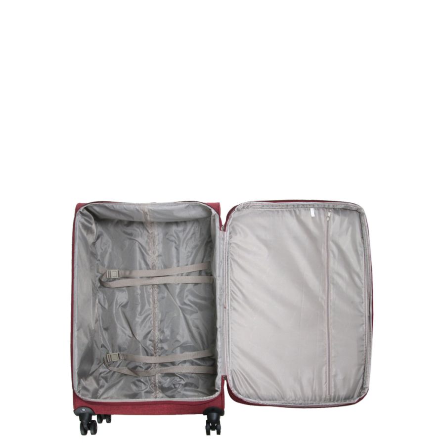 Чемодан Большой (L) тканевый Airtex Worldline Tirana 608 на 4 колесах 75x46x28см 100л Бордовый