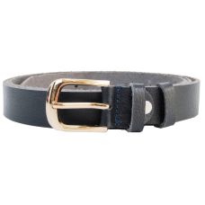 Женский ремень из кожи Skipper темно синий 2,5 см
