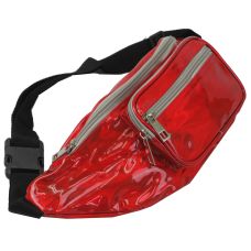 Голограмная сумка на пояс из кожзаменителя Loren SS113 Красная