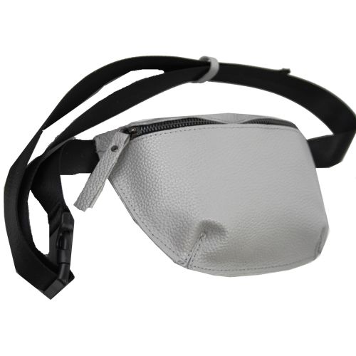 Женская кожаная сумка на пояс Borsacomoda  908.016 Светло-серая