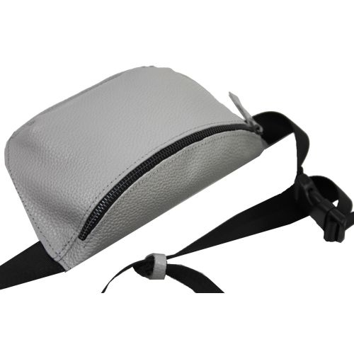 Женская кожаная сумка на пояс Borsacomoda  908.016 Светло-серая