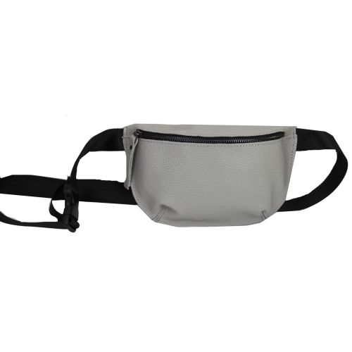 Женская кожаная сумка на пояс Borsacomoda  908.016 Светло-серая