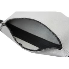 Женская кожаная сумка на пояс Borsacomoda  908.016 Светло-серая