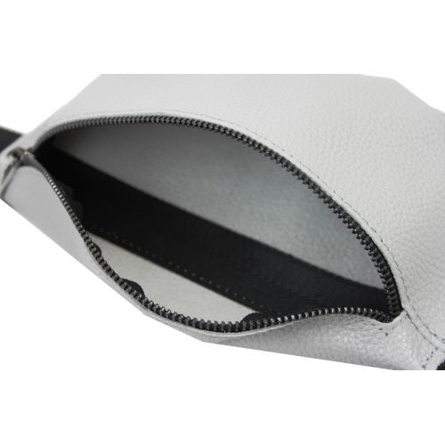 Женская кожаная сумка на пояс Borsacomoda  908.016 Светло-серая