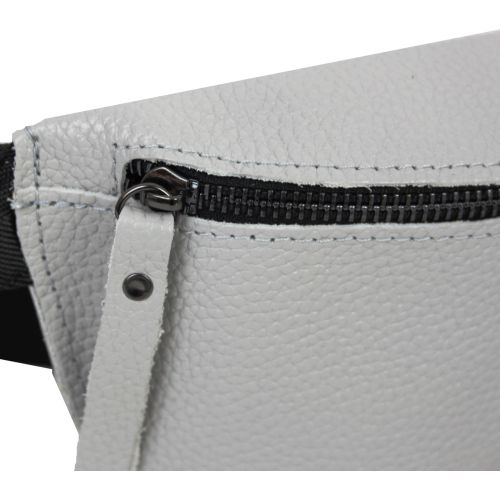 Женская кожаная сумка на пояс Borsacomoda  908.016 Светло-серая